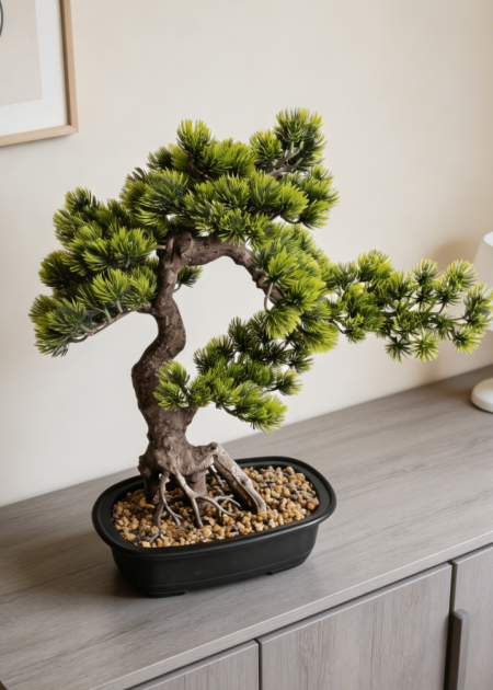 20" Large Faux Juniper Bonsai Potted Plant