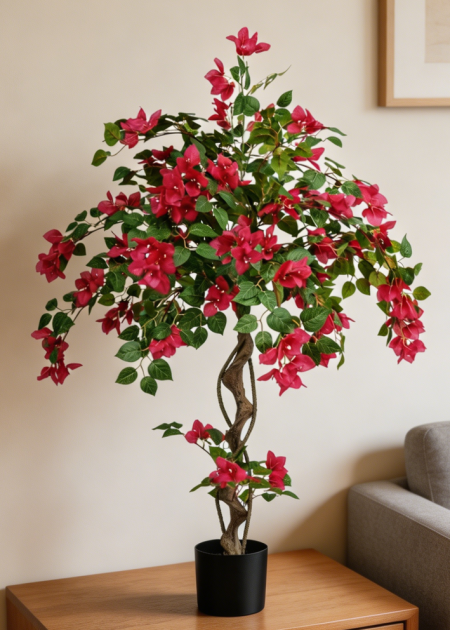 4FT Artificial Pink Bougainvillea Potted Tree