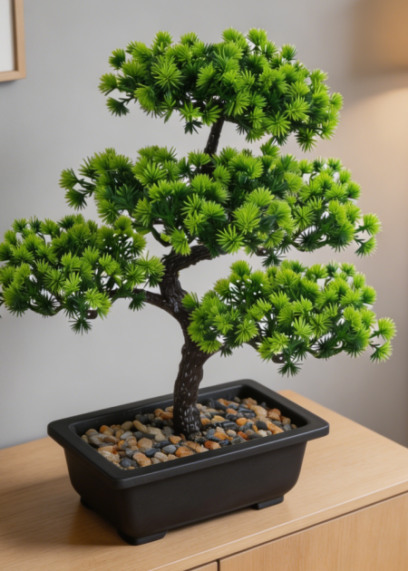 15.8" Artificial Juniper Bonsai Tree in Pot